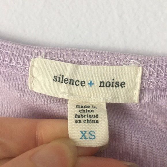 🪴 Urban Outfitters Silence + Noise Lavender Ribbed Tunic Twist Top - Picture 6 of 13